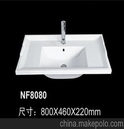薄边盆王国 厂家直销NF8080陶瓷盆中边盆薄边盆盆卫浴建材洁具